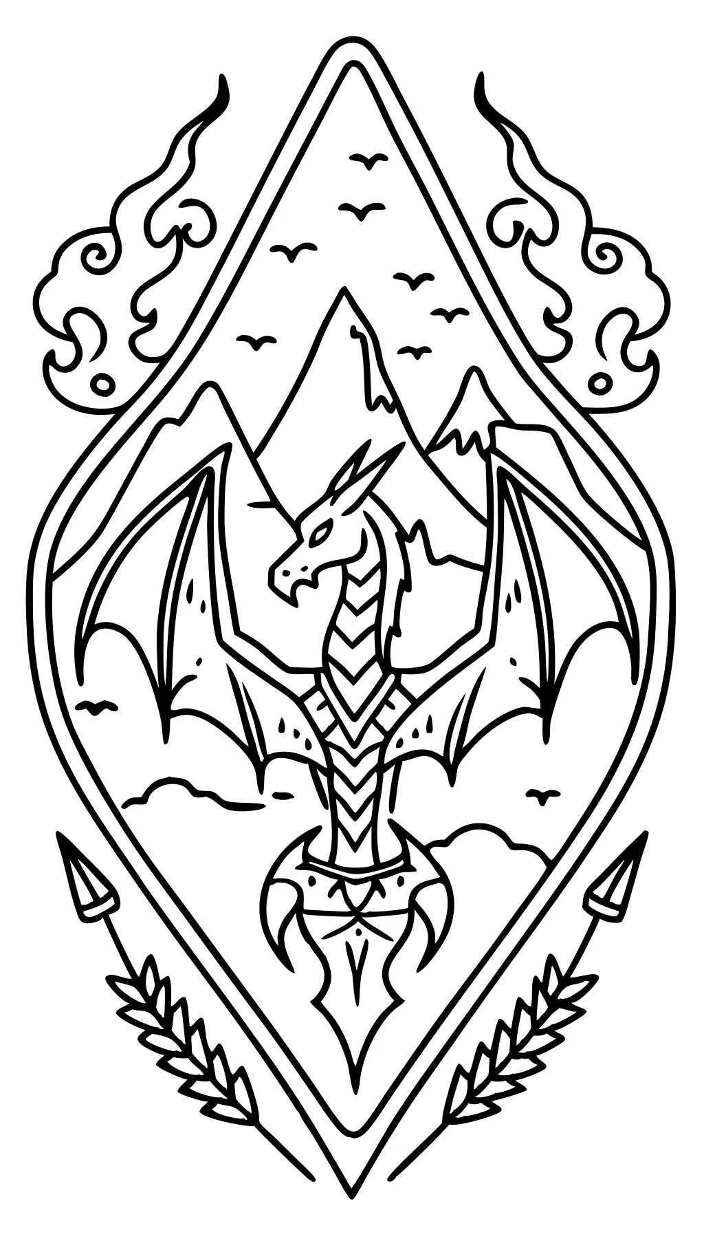 skyrim coloring pages